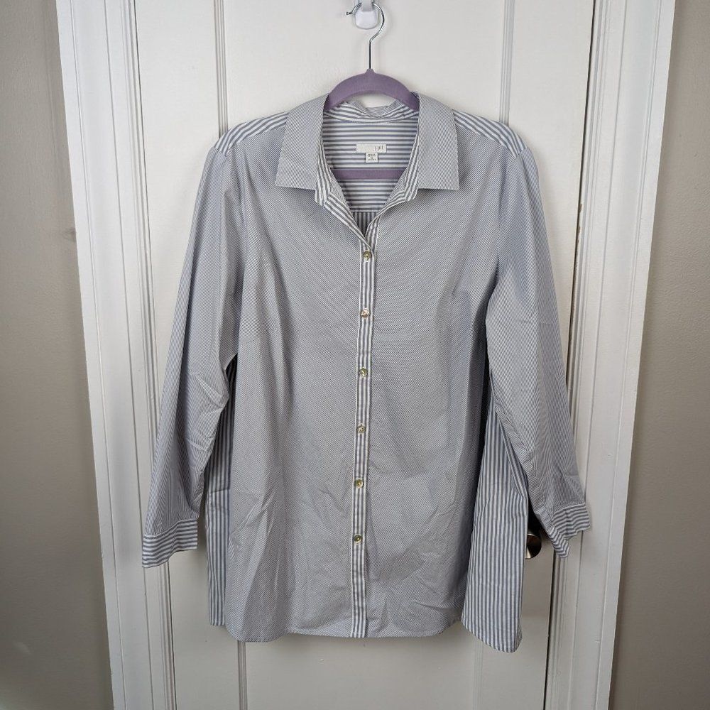 J. Jill | Striped Button Down Women's Long Sleeve Size 2X